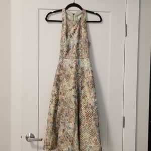 Alice & Olivia lightweight metallic tweed dress